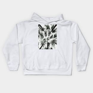 Upward view of trees Kids Hoodie